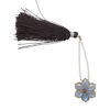 Labradorite / garnet 1pkg1, hand-cut top-drilled double-sided carved flower bead natural 20mm image number 1