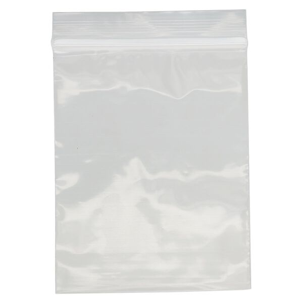 Bag, Tite-Lip™, plastic, clear, 4x5-inch top zip. Sold per pkg of 1,000. image number 1