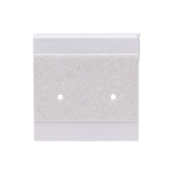 Earring card. flocked plastic, grey, 1x1-inch square. Sold per pkg of 25. image number 0