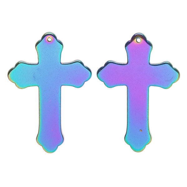Hemalyke™ 1pkg2, electroplated cross focal 50x30mm image number 0