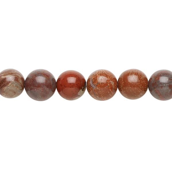 Red flake jasper 1pkg1, round bead natural 15.5-16 inch 8mm image number 0