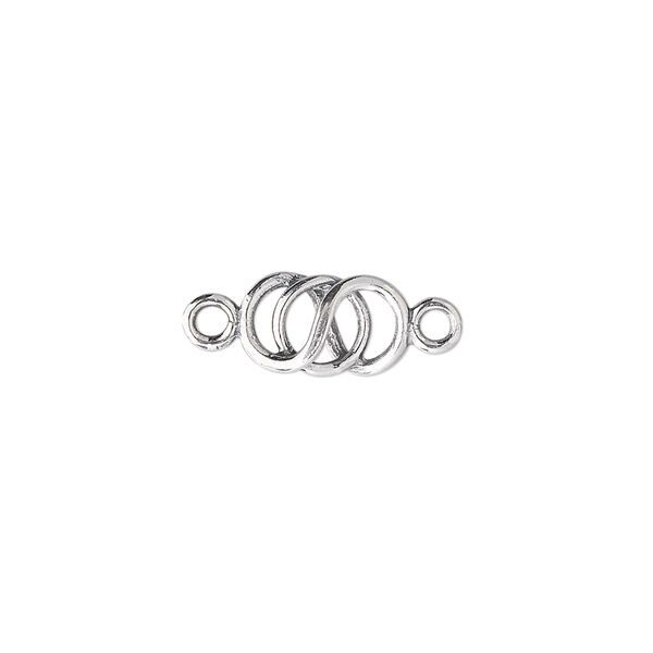 Link, JBB Findings, sterling silver, 11x6mm interlocked ring. Sold individually. image number 0