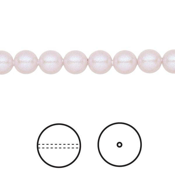 Pearl 500pk iridescent dreamy rose, Swarovski® 6mm round 5810 image number 0