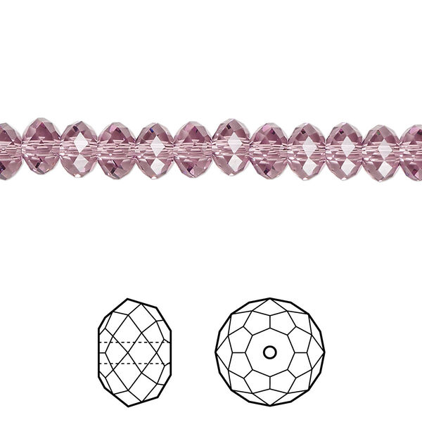 Bead 144pk iris, Crystal Passions® 6x4mm rondelle 5040 image number 0