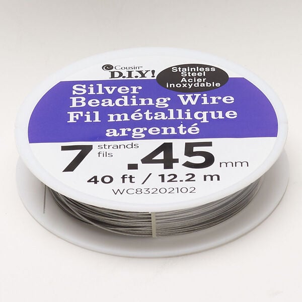 Wire, stainless steel, pkg/40 feet, 0.45mm 7-strand. image number 0