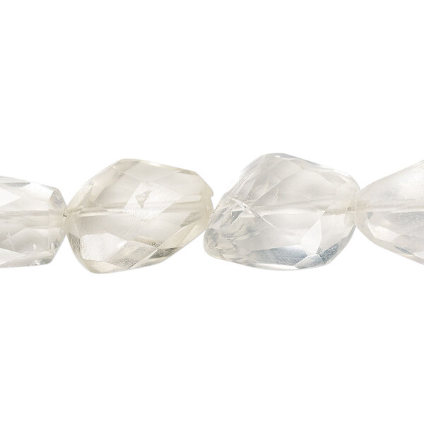 Citrine 1pkg1, hand-faceted nugget bead 6 inch medium image number 0