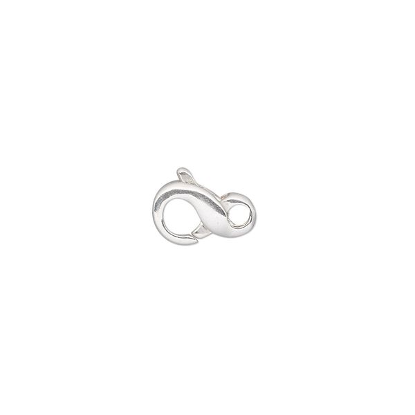 Clasp, lobster claw, sterling silver, 11x7mm infinity. Sold individually. image number 0