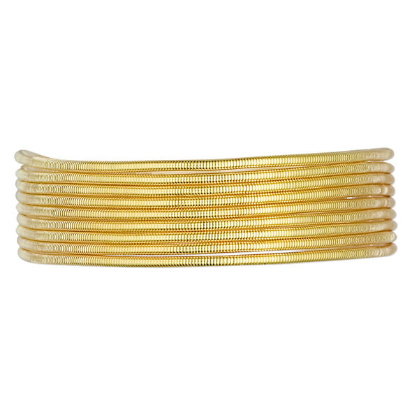 French wire, gold-plated copper, light, 0.85mm. Sold per 27- to 30-inch strand. image number 0