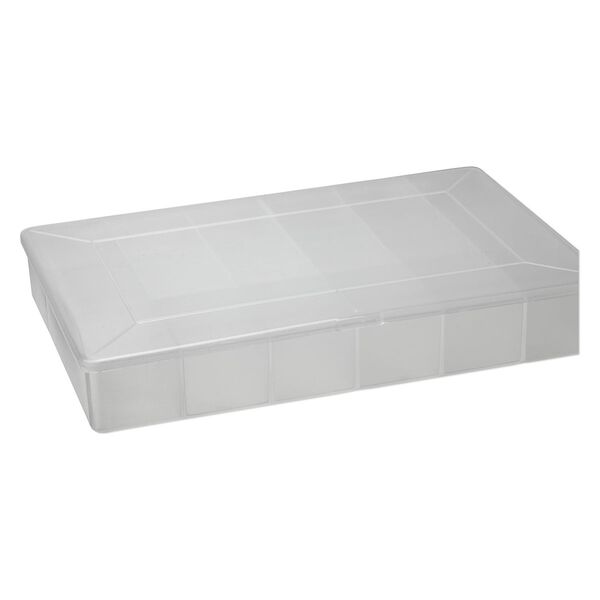 Organizer box, 17 compartments, 11x7x1-1/2 inches with lid. Sold individually. image number 1