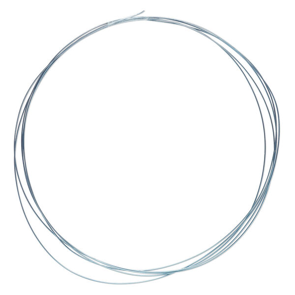 Wire, anodized niobium, light blue, half-hard, round, 24 gauge. Sold pkg of 5 feet. image number 0