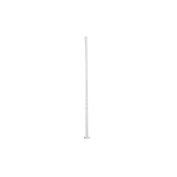 Head pin, sterling silver, 1 inch, 24 gauge. Sold per pkg of 100. image number 0