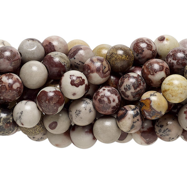 Limestone 1pkg10, round bead 15.5-16 inch 6mm image number 0