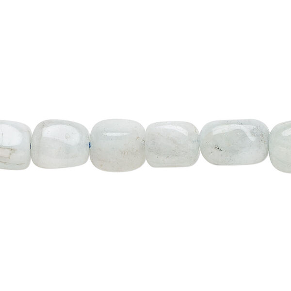 Aquamarine 1pkg1, pebble bead 15 inch medium image number 0