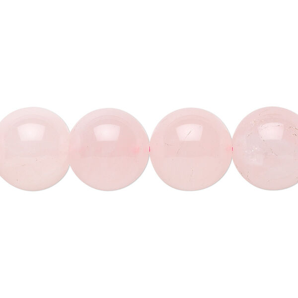 Rose quartz 1pkg1, round bead natural 15.5-16 inch 12mm image number 0