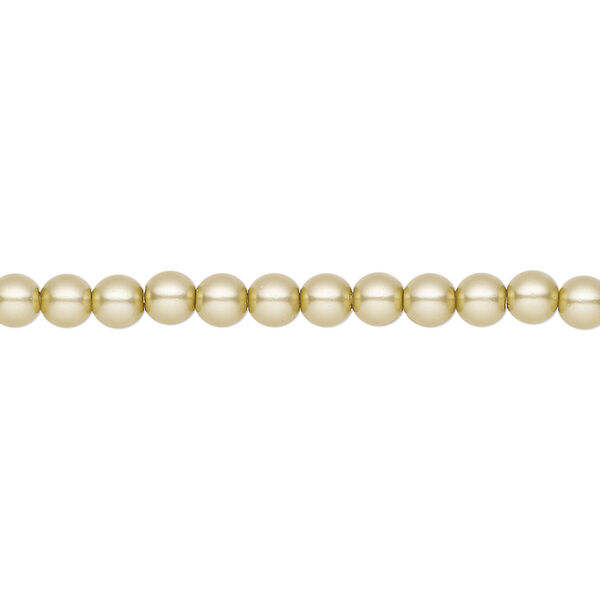 Pearl 50pk vanilla, Preciosa Czech crystal 4mm round image number 0