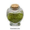 Bottle, glass and cork, clear, 3x2-1/2 inch glass heart with cork stopper and 1-inch opening. Sold individually. image number 0