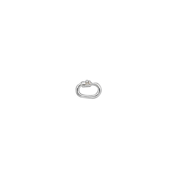 Link Lock™, sterling silver, 6x4mm oval. Sold individually. image number 0