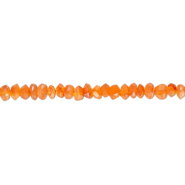 Carnelian 1pkg1, hand-cut faceted rondelle bead 15.5-16 inch 3x2mm-4x2mm image number 0