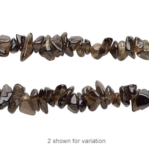 Smoky quartz 1pkg1, chip bead 34 inch small to medium image number 0