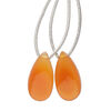 Carnelian 1pkg2, hand-cut top-drilled puffed teardrop bead 20x10mm image number 0