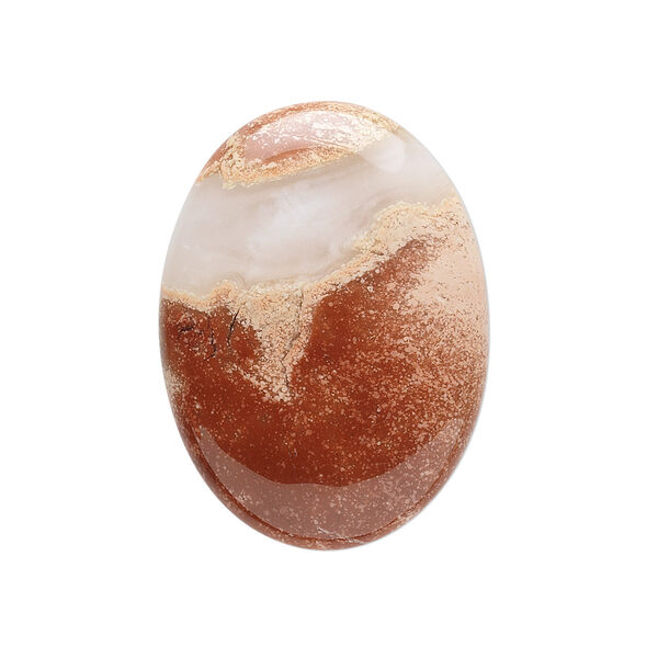 Spotted chalcedony 1pkg1, calibrated oval cab natural 30x22mm image number 0