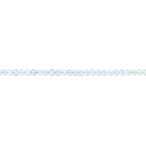 Sky blue topaz 1pkg1, hand-cut faceted round bead 15.5-16 inch 2mm image number 0