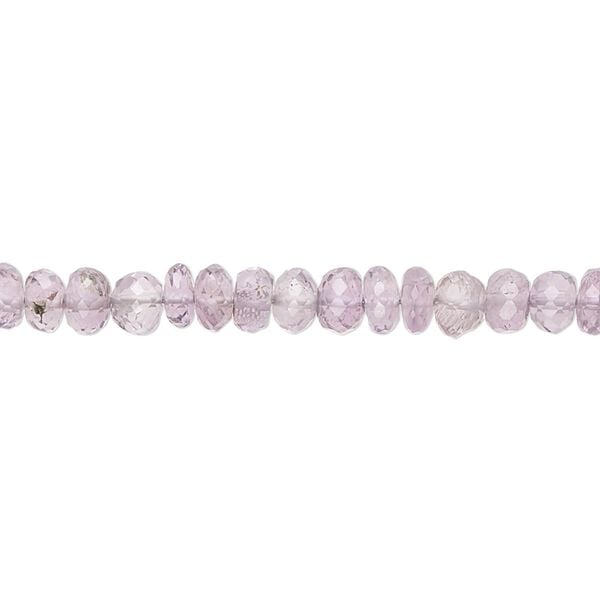 Lavender amethyst 1pkg1, hand-cut micro-faceted rondelle bead natural 9 inch 4x2mm-5x4mm image number 0