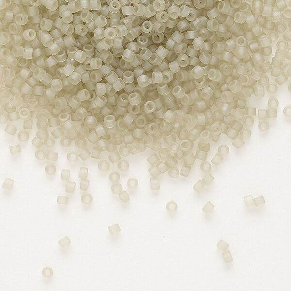 Seed bead, Delica®, glass, pkg/250g, #11 round, translucent matte glazed luster oyster (DB-0383). image number 0