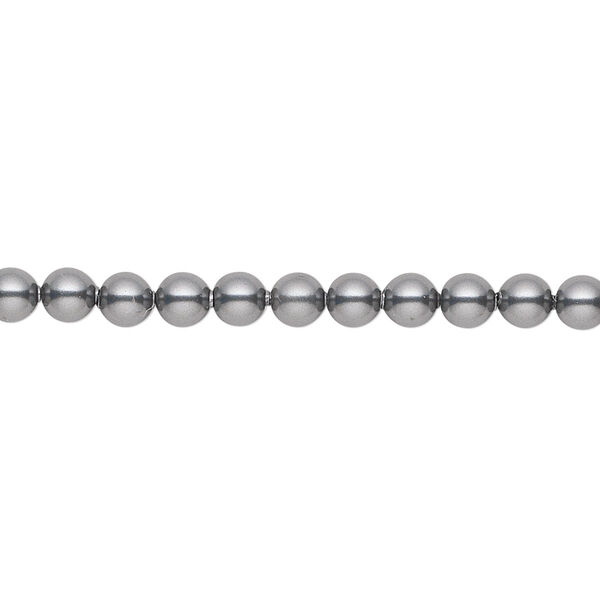 Pearl 500pk dark grey, Swarovski® 4mm round 5810 image number 0