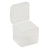 Organizer, Dot Box™, plastic, clear, 1-1/4 x 1-1/4 x 1-1/4 inch square with pop-up lid. Sold per pkg of 4. image number 1