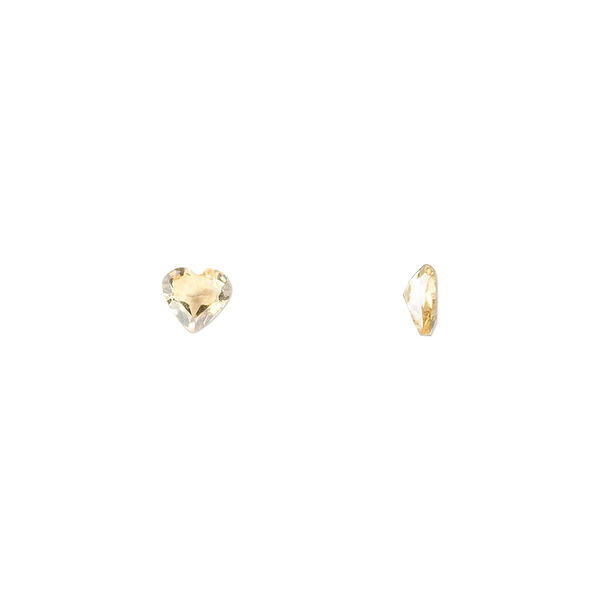 Citrine 1pkg2, hand-cut faceted heart gem 5mm image number 0