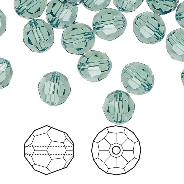 Bead 288pk erinite, Swarovski® 8mm round 5000 image number 0
