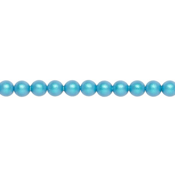 Pearl 500pk iridescent dark turquoise, Swarovski® 4mm round 5810 image number 0