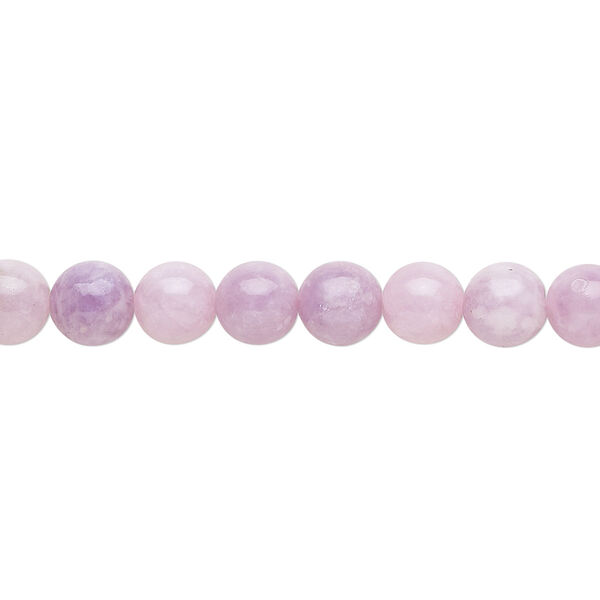 Pink lepidolite 1pkg1, round bead natural B grade, 8 inch 6mm image number 0