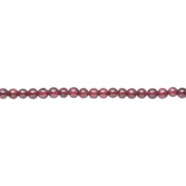 Garnet 1pkg1, hand-cut round bead 14 inch 2-3mm image number 0