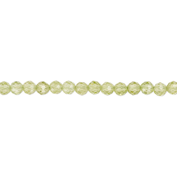 Peridot 1pkg1, faceted round bead natural 13 inch 2.5-3mm image number 0