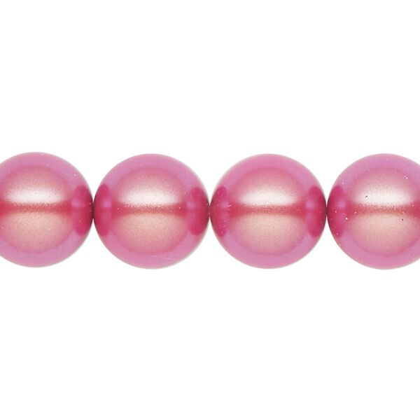 Pearl 10pk pearlescent red, Preciosa Czech crystal 12mm round image number 0
