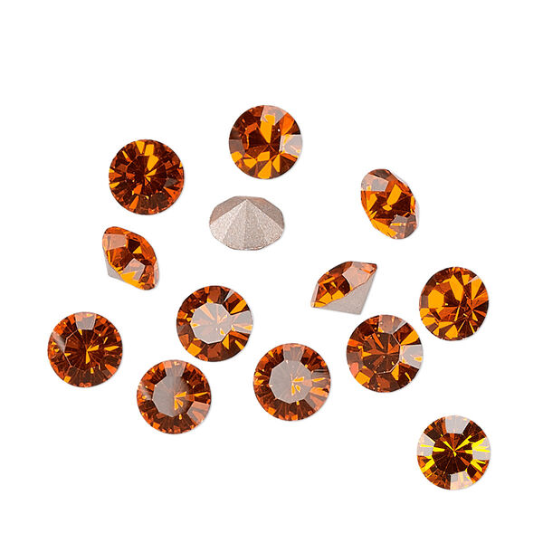 Chaton 288pk sun foil back, Preciosa MAXIMA Czech crystal rhinestone 6.14-6.32mm 15-cut faceted round SS29 image number 0