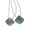 Labradorite 1pkg2, hand-cut top-drilled puffed teardrop bead natural B grade, 14x14mm image number 0