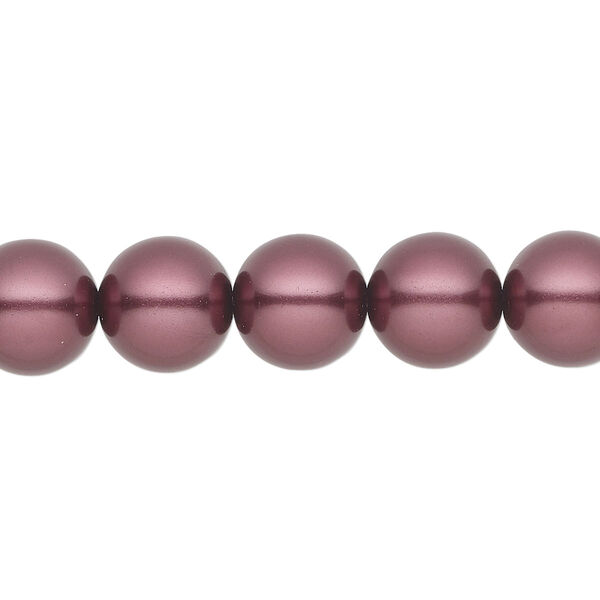 Pearl 50pk light burgundy, Preciosa Czech crystal 10mm round image number 0