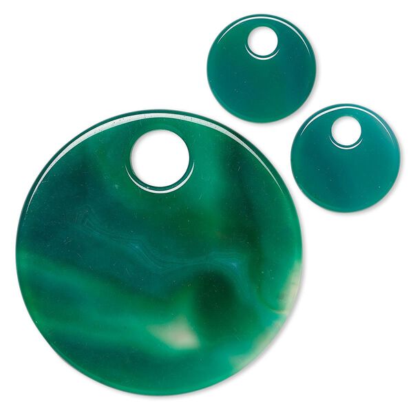 Green agate 1pkg3, round go-go drop 52mm / 20mm image number 0