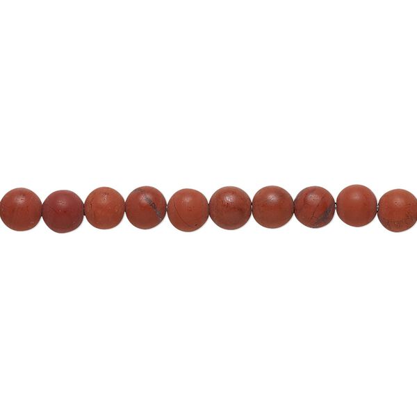 Red jasper 1pkg1, matte round bead natural 8 inch 4mm image number 0
