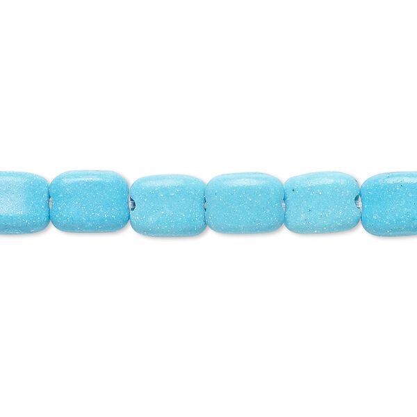 Magnesite 1pkg1, rounded flat rectangle bead 15 inch 8x7mm image number 0