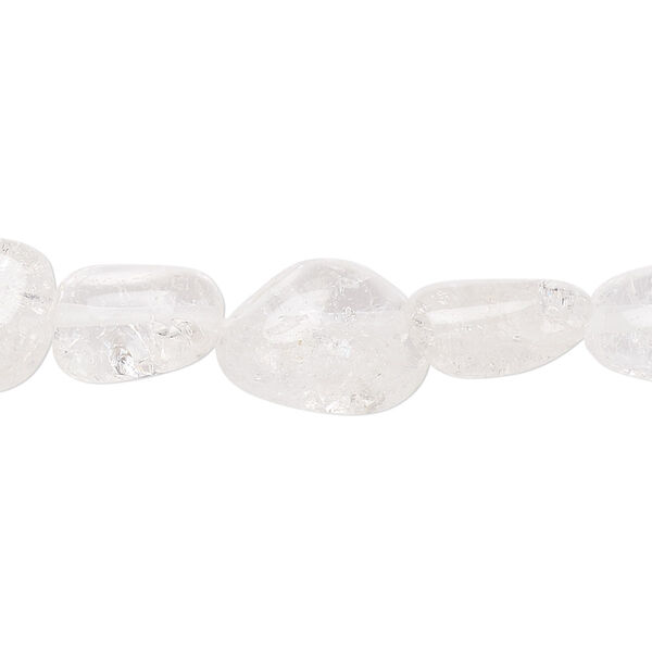 Ice flake quartz 1pkg1, nugget bead 15.5-16 inch small image number 0