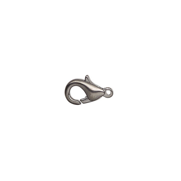 Clasp, lobster claw, gunmetal-plated brass, 10x6mm. Sold per pkg of 100. image number 0