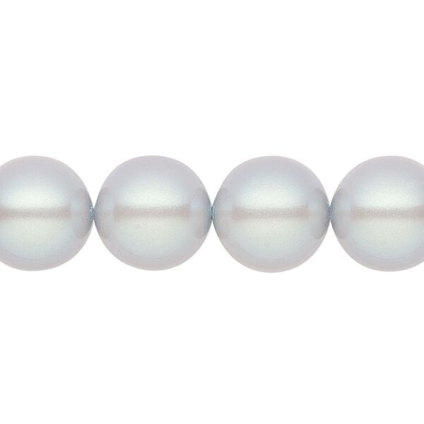 Pearl 30pk pearlescent grey, Preciosa Czech crystal 12mm round image number 0
