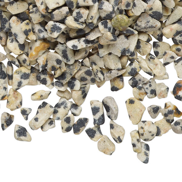 Dalmatian jasper 1pkg1, undrilled tumble polished inlay chip natural 2 oz mini image number 0