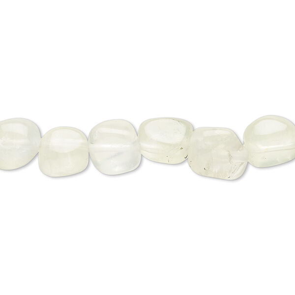 Prehnite 1pkg1, pebble bead natural 15 inch medium image number 0