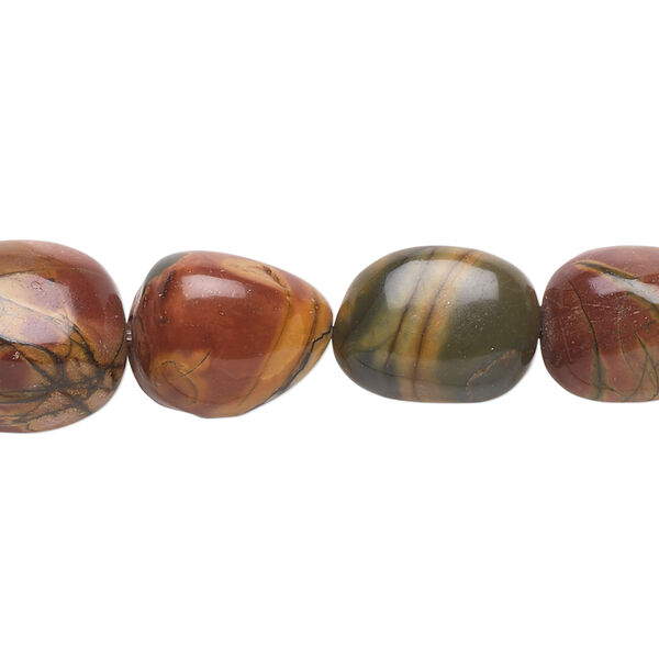 Red creek jasper 1pkg1, nugget bead 15.5-16 inch small image number 0