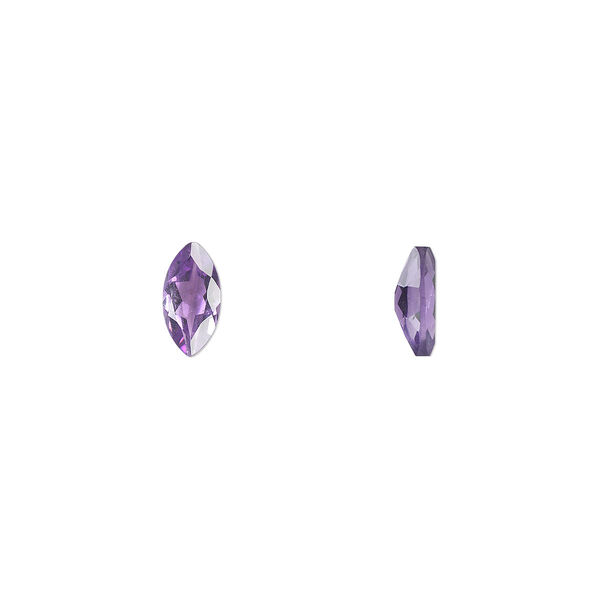 Amethyst 1pkg2, hand-cut faceted marquise gem natural A grade, 8x4mm image number 0